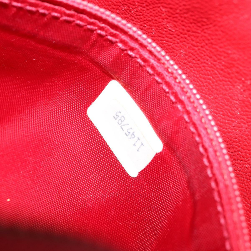 【日本直送】香奈兒鏈條肩背包，羊皮材質，紅色金色雙C標誌，正品 ARZ393A-11