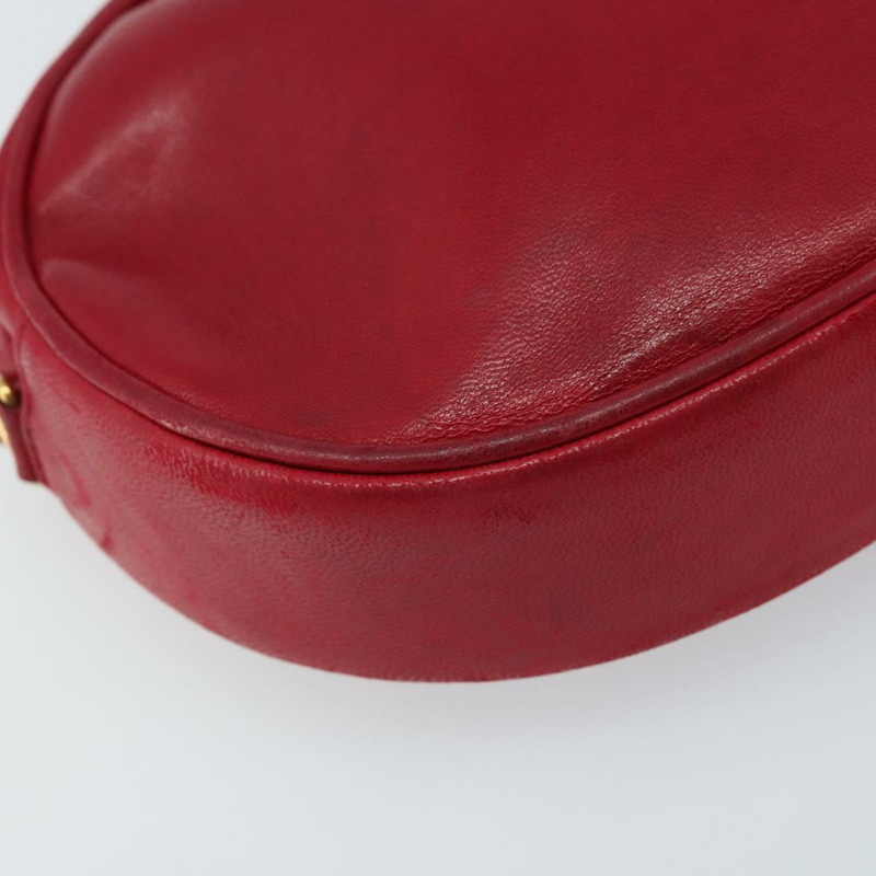 【日本直送】香奈兒鏈條肩背包，羊皮材質，紅色金色雙C標誌，正品 ARZ393A-15