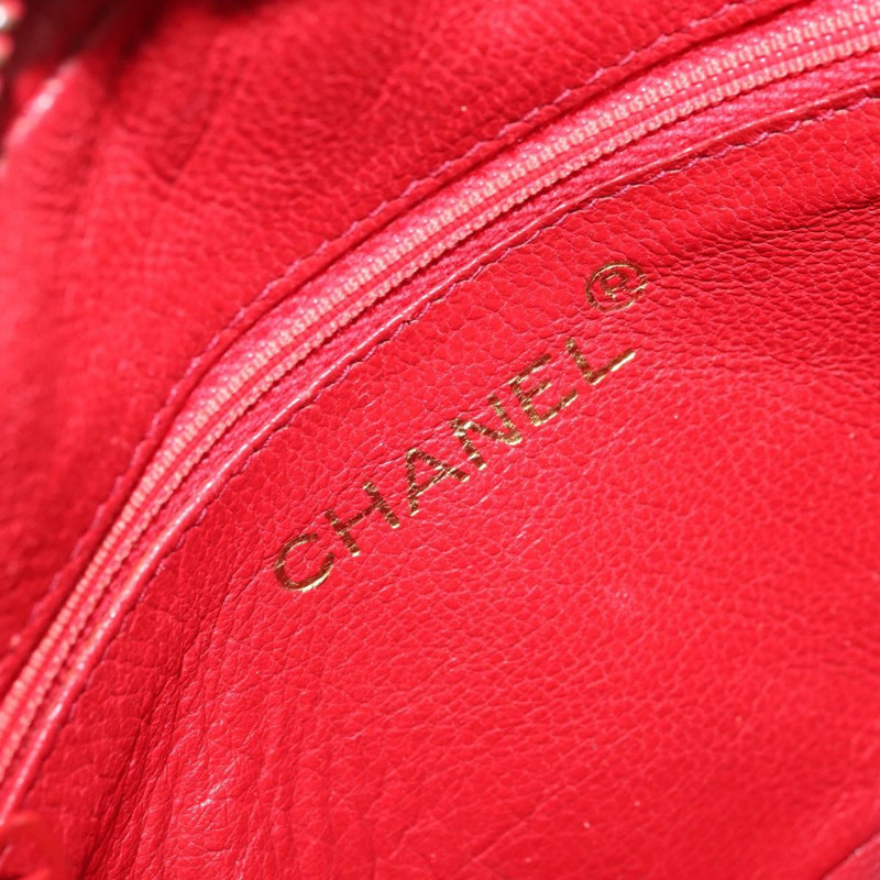 【日本直送】香奈兒鏈條肩背包，羊皮材質，紅色金色雙C標誌，正品 ARZ393A-17