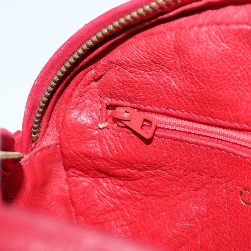 【日本直送】香奈兒鏈條肩背包，羊皮材質，紅色金色雙C標誌，正品 ARZ393A-20