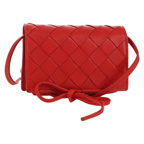 BOTTEGA VENETA INTRECCIATO 肩包 皮革 紅色 正品 LNZ551V