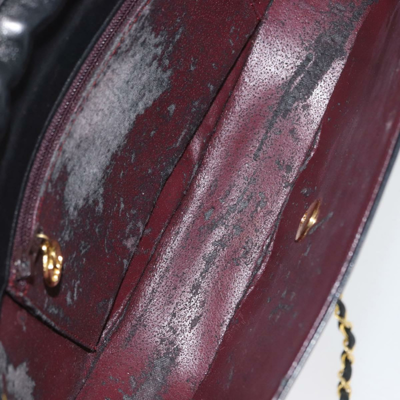 【日本直送】香奈兒半月形鏈條肩背包，羊皮材質，黑色，金色，CC標誌，正品，BSZ402-10