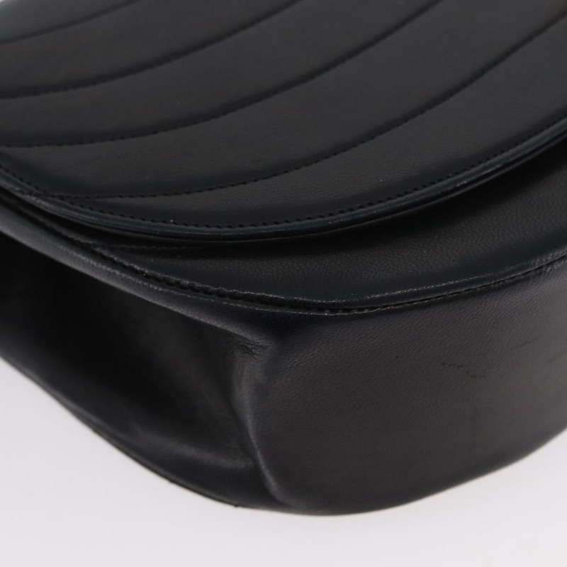 【日本直送】香奈兒半月形鏈條肩背包，羊皮材質，黑色，金色，CC標誌，正品，BSZ402-13