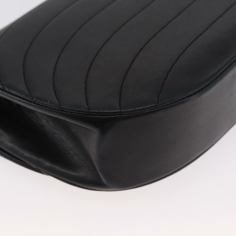 【日本直送】香奈兒半月形鏈條肩背包，羊皮材質，黑色，金色，CC標誌，正品，BSZ402-15