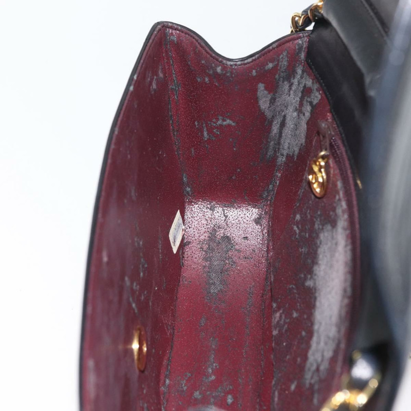 【日本直送】香奈兒半月形鏈條肩背包，羊皮材質，黑色，金色，CC標誌，正品，BSZ402-22