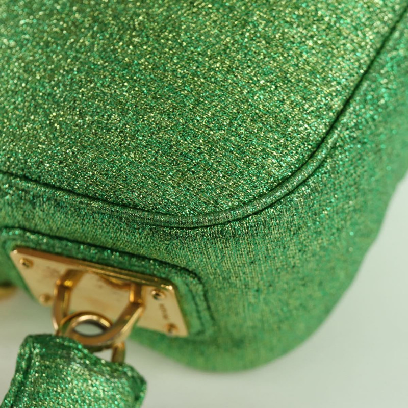 【日本直送】PRADA 鏈條肩背包 帆布 綠色 金色 正品 LNZ744V-16