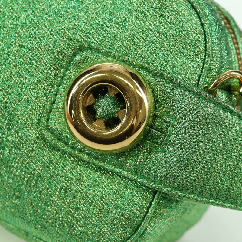 【日本直送】PRADA 鏈條肩背包 帆布 綠色 金色 正品 LNZ744V-17