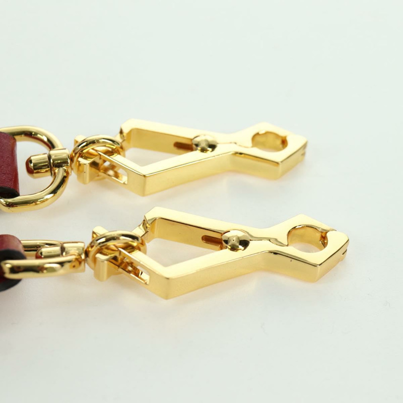 【日本直送】GUCCI Silvi Sherry Line 手袋 皮革 兩用 紅色 金色 470270 正品 LNZ690V-27