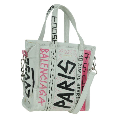 BALENCIAGA Graffiti Bazaar Shopper XXS 皮革雙肩包 513988 正品 LNZ819V