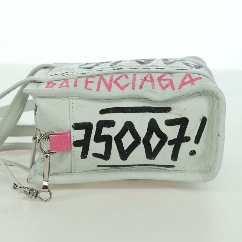 【日本直送】BALENCIAGA Graffiti Bazaar Shopper XXS 皮革雙肩包 513988 正品 LNZ819V-3