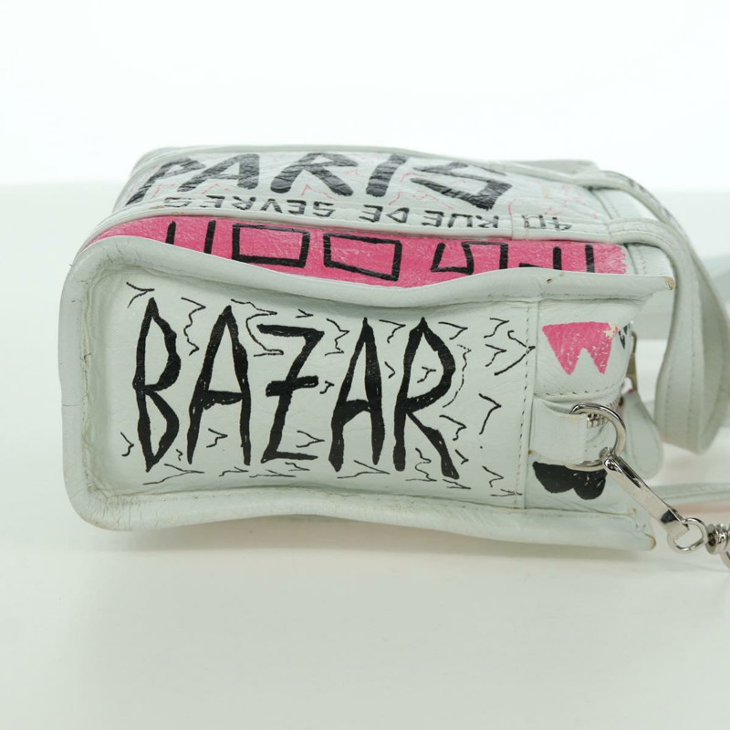 【日本直送】BALENCIAGA Graffiti Bazaar Shopper XXS 皮革雙肩包 513988 正品 LNZ819V-5