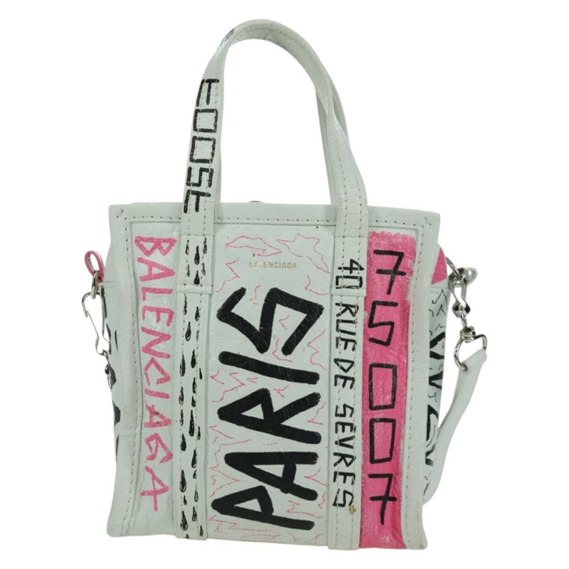 【日本直送】BALENCIAGA Graffiti Bazaar Shopper XXS 皮革雙肩包 513988 正品 LNZ819V-12