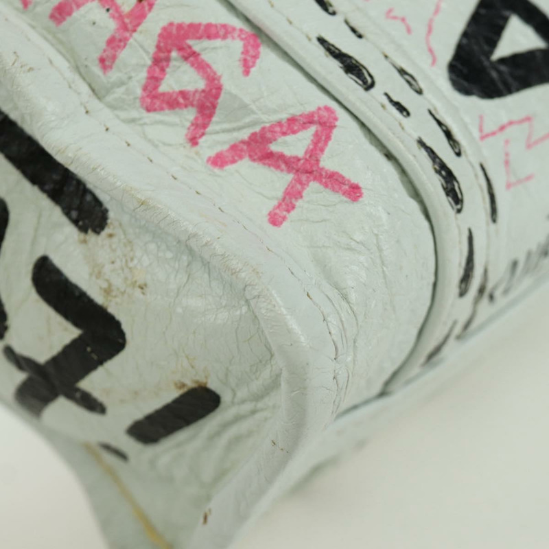 【日本直送】BALENCIAGA Graffiti Bazaar Shopper XXS 皮革雙肩包 513988 正品 LNZ819V-15