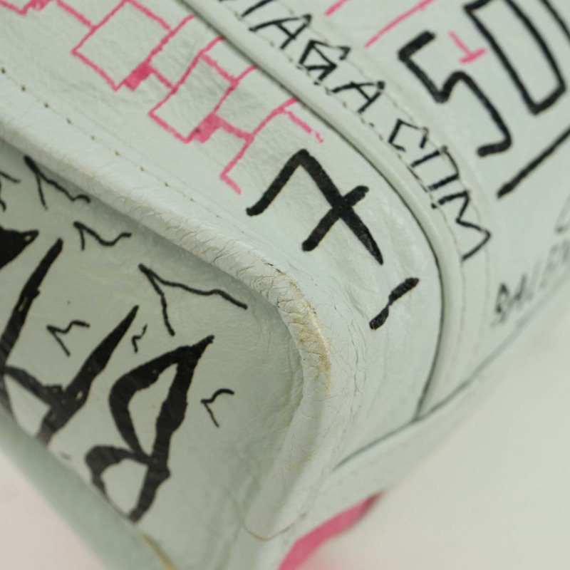 【日本直送】BALENCIAGA Graffiti Bazaar Shopper XXS 皮革雙肩包 513988 正品 LNZ819V-17