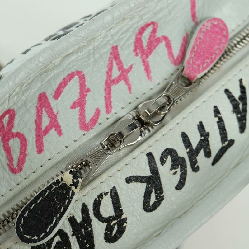 【日本直送】BALENCIAGA Graffiti Bazaar Shopper XXS 皮革雙肩包 513988 正品 LNZ819V-21