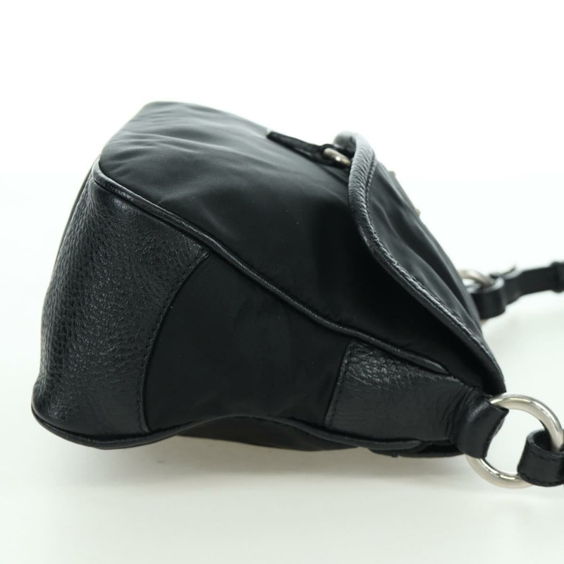 【日本直送】PRADA 尼龍手提包 黑色 銀色 BR2120 正品 am11021V-3