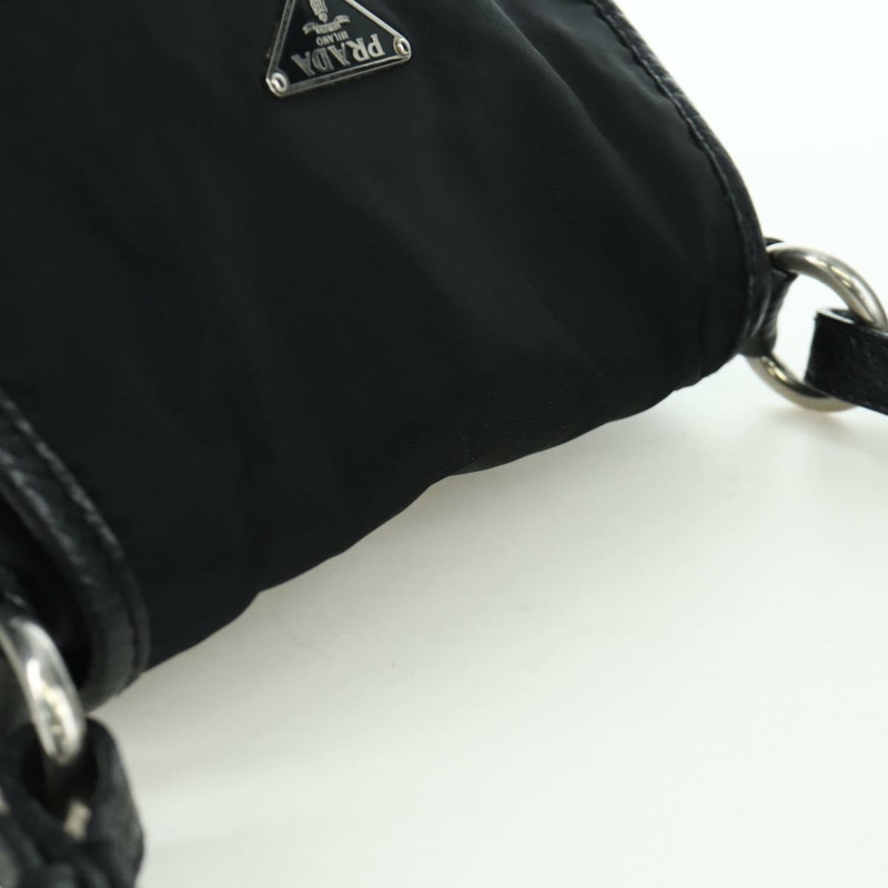【日本直送】PRADA 尼龍手提包 黑色 銀色 BR2120 正品 am11021V-5