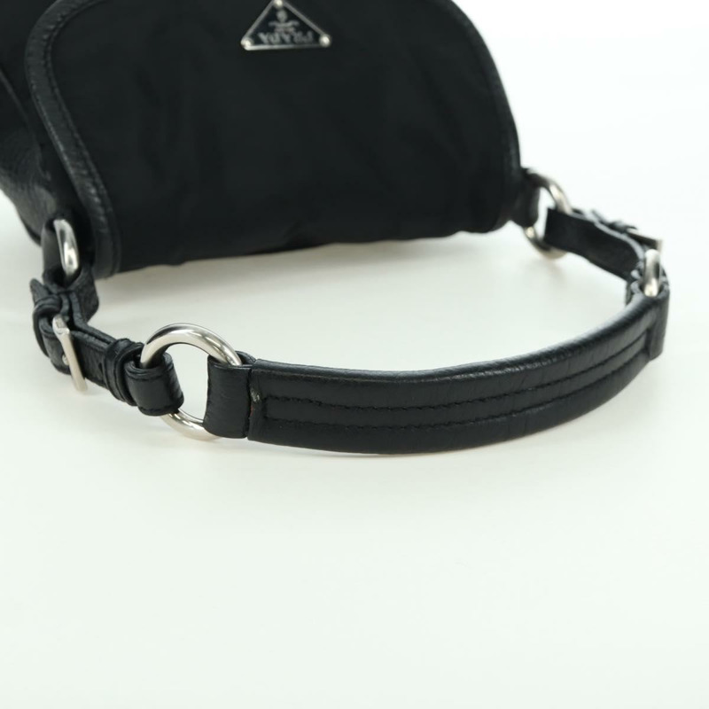 【日本直送】PRADA 尼龍手提包 黑色 銀色 BR2120 正品 am11021V-6