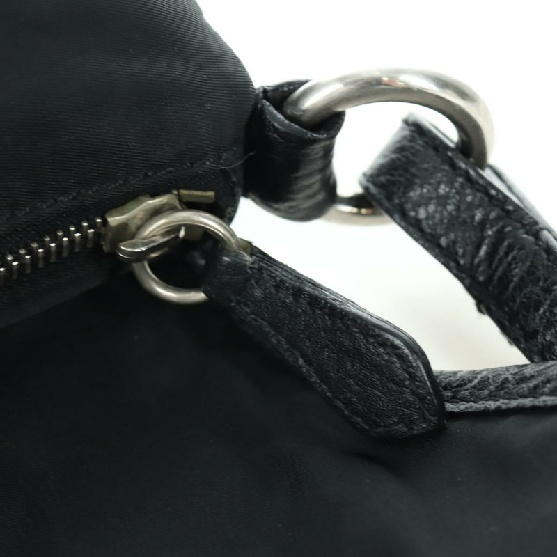 【日本直送】PRADA 尼龍手提包 黑色 銀色 BR2120 正品 am11021V-8