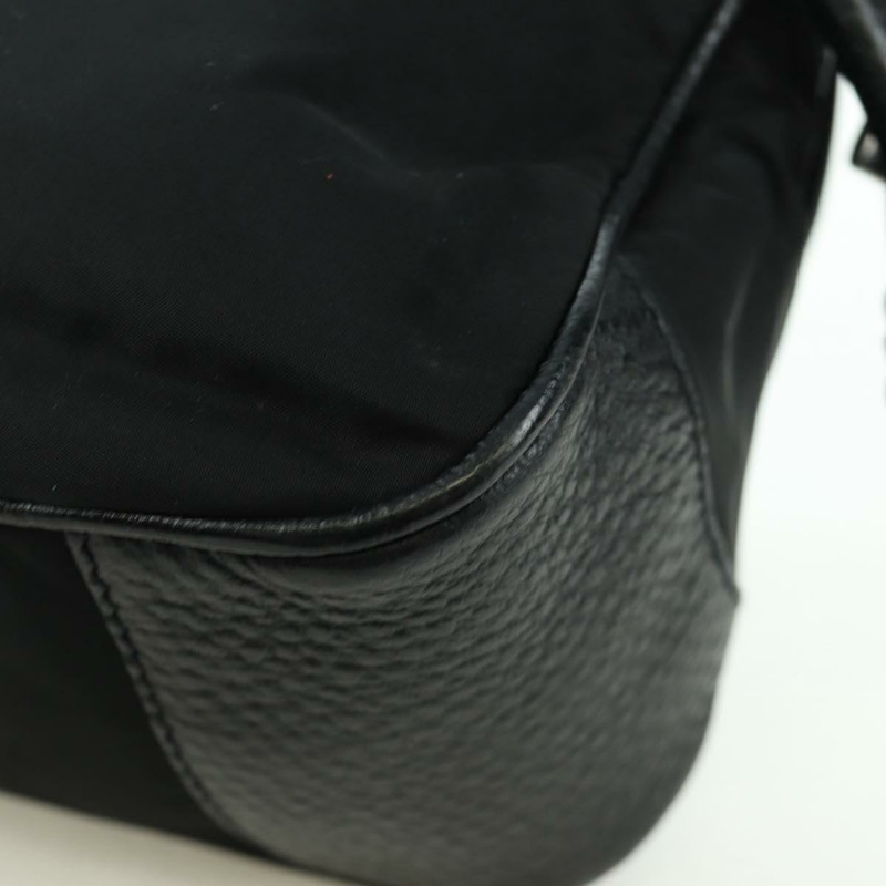 【日本直送】PRADA 尼龍手提包 黑色 銀色 BR2120 正品 am11021V-17
