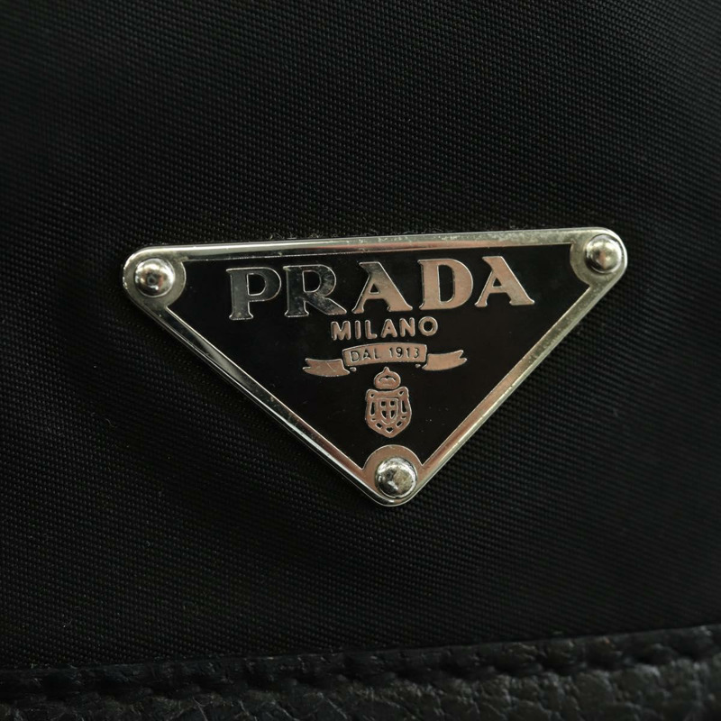 【日本直送】PRADA 尼龍手提包 黑色 銀色 BR2120 正品 am11021V-18