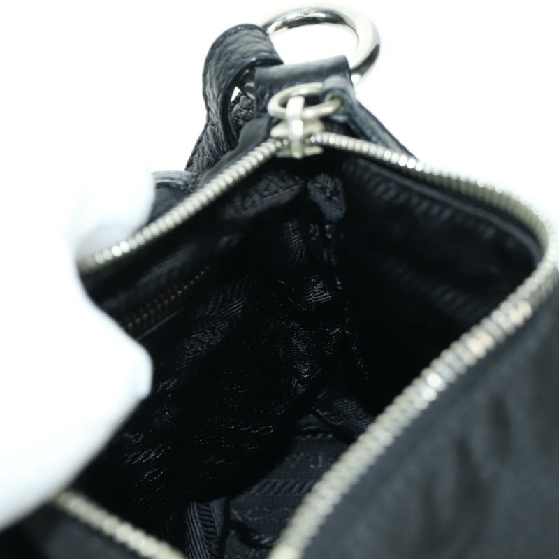 【日本直送】PRADA 尼龍手提包 黑色 銀色 BR2120 正品 am11021V-22