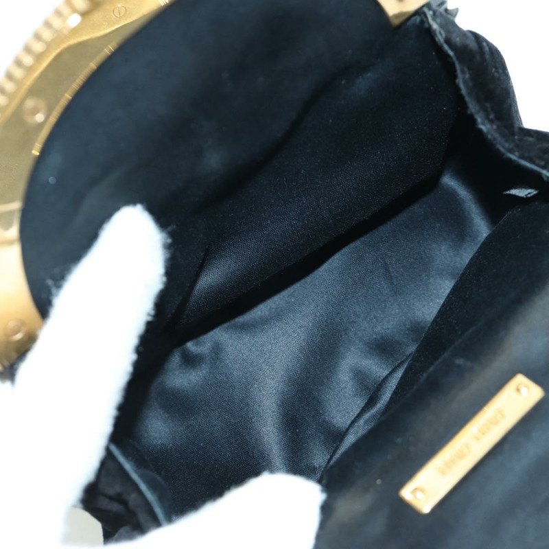 【日本直送】Miu Miu 鏈條單肩包 絲絨 黑色 金色 正品 ARZ685V-8