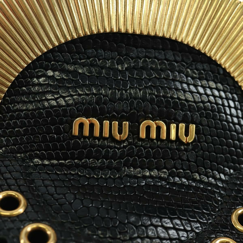 【日本直送】Miu Miu 鏈條單肩包 絲絨 黑色 金色 正品 ARZ685V-20