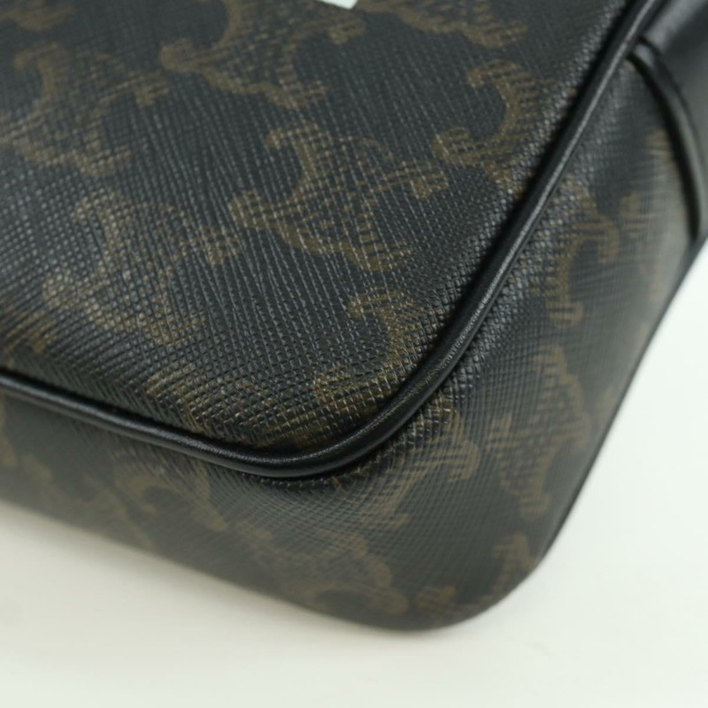 【日本直送】CELINE Triomphe 中型斜背包/肩背包 PVC 黑色金色 正品 ARZ678SAM-15
