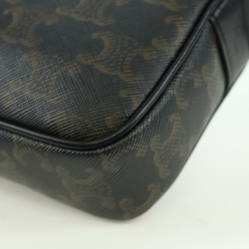 【日本直送】CELINE Triomphe 中型斜背包/肩背包 PVC 黑色金色 正品 ARZ678SAM-17
