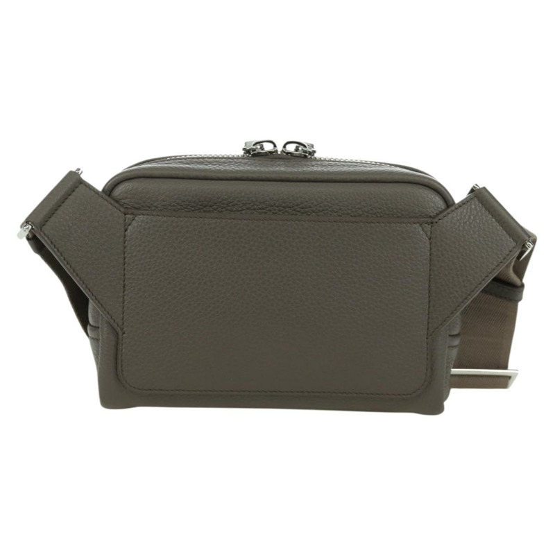 【日本直送】PRADA Vitterodino 肩背包，皮革，灰色/銀色，2VH184，正品 ARZ688SAM-1