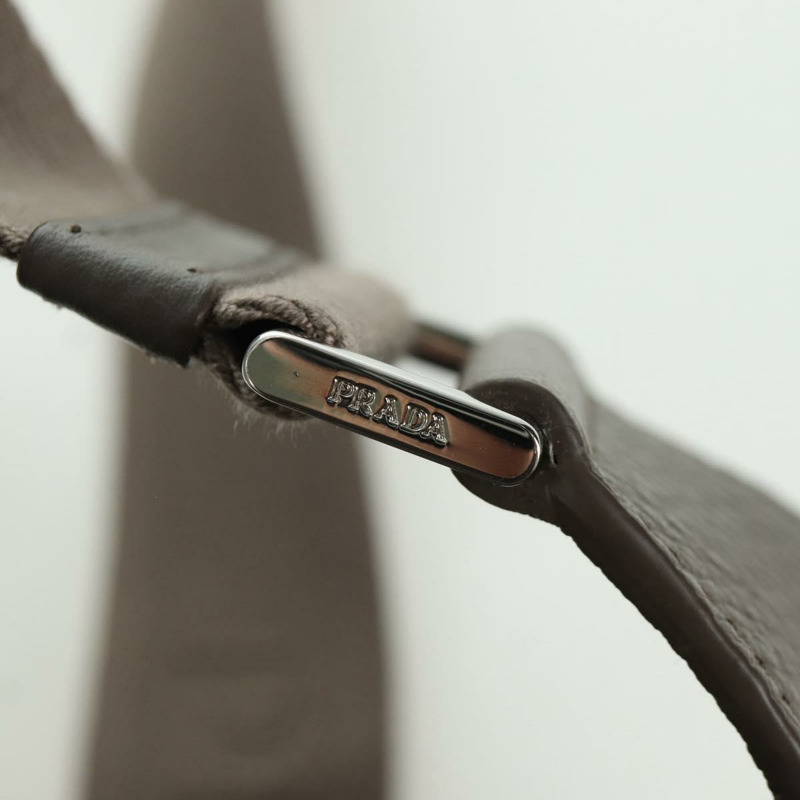 【日本直送】PRADA Vitterodino 肩背包，皮革，灰色/銀色，2VH184，正品 ARZ688SAM-9
