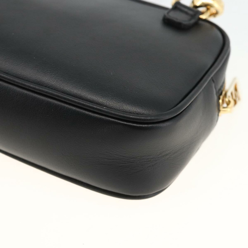 【日本直送】FENDI Versace 聯名背包，黑色金色皮革，正品 ka3101V-15