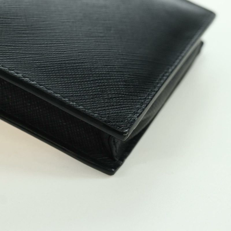 【日本直送】PRADA Robot 單肩包 Safiano 皮革 2way 黑色銀色 Auth AMZ460SAV-14