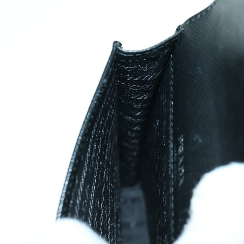 【日本直送】PRADA Robot 單肩包 Safiano 皮革 2way 黑色銀色 Auth AMZ460SAV-20