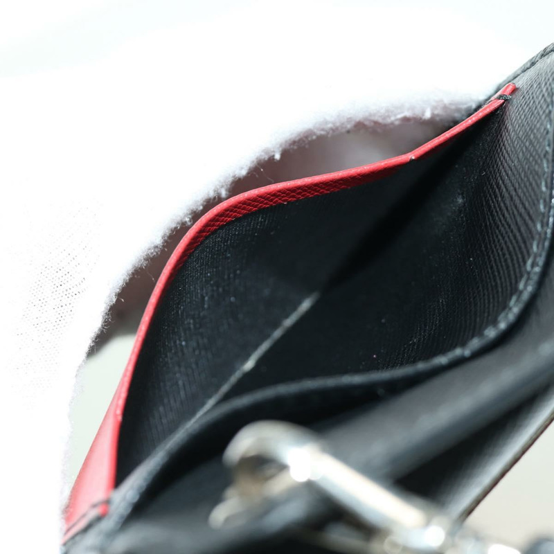 【日本直送】PRADA Robot 單肩包 Safiano 皮革 2way 黑色銀色 Auth AMZ460SAV-22