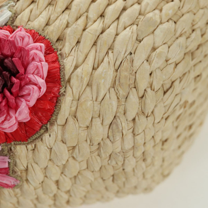 【日本直送】Miu Miu 粉紅金色拉菲草手提包 正品 AMZ060V-14