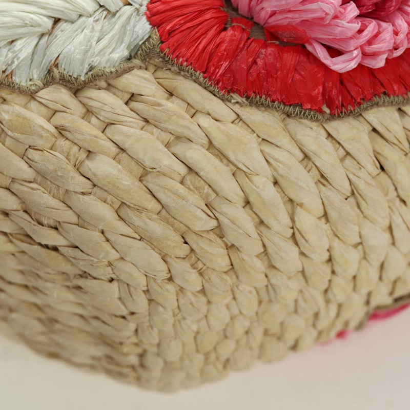 【日本直送】Miu Miu 粉紅金色拉菲草手提包 正品 AMZ060V-15