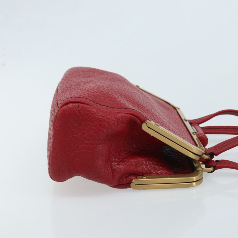 【日本直送】PRADA 手提包 皮革 紅色 金色 正品 AMZ057A-2