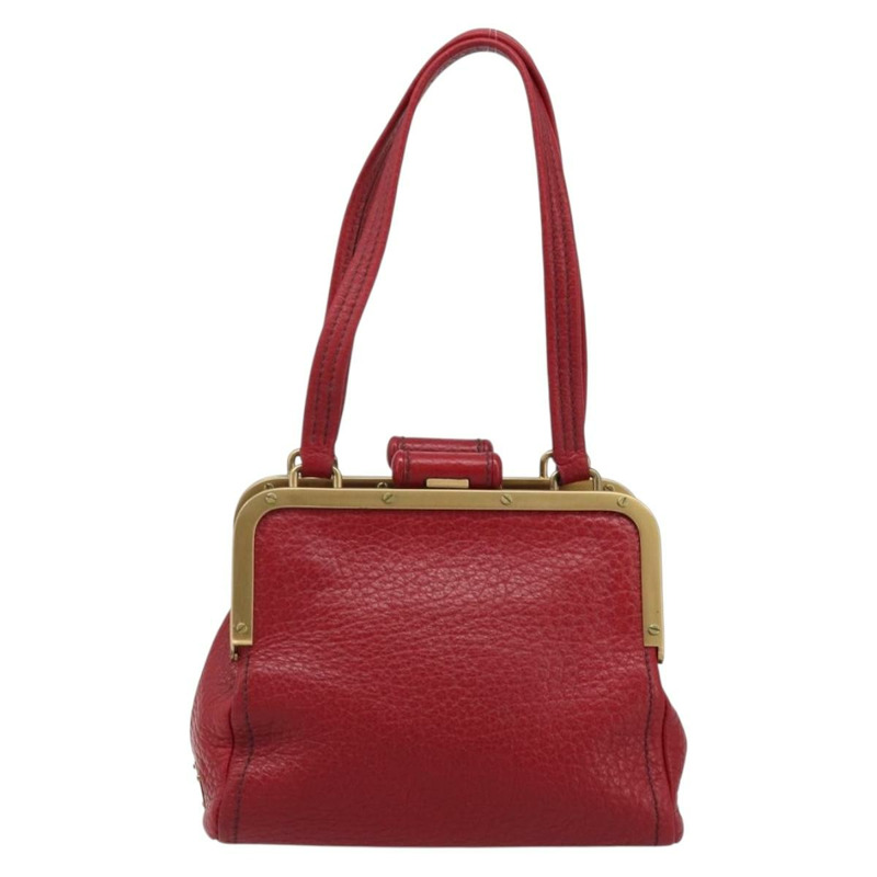 【日本直送】PRADA 手提包 皮革 紅色 金色 正品 AMZ057A-12