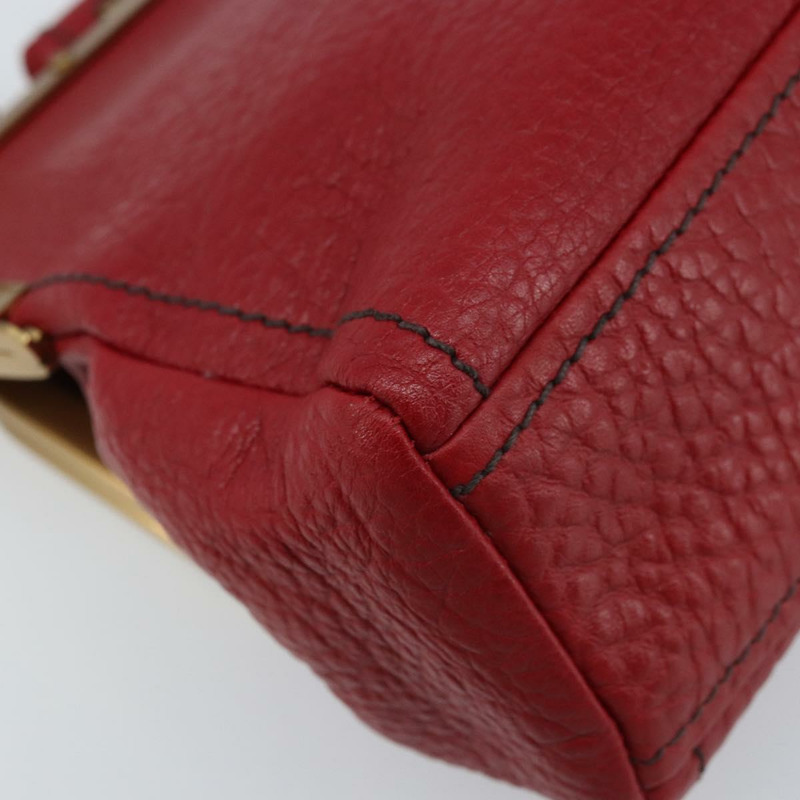 【日本直送】PRADA 手提包 皮革 紅色 金色 正品 AMZ057A-16