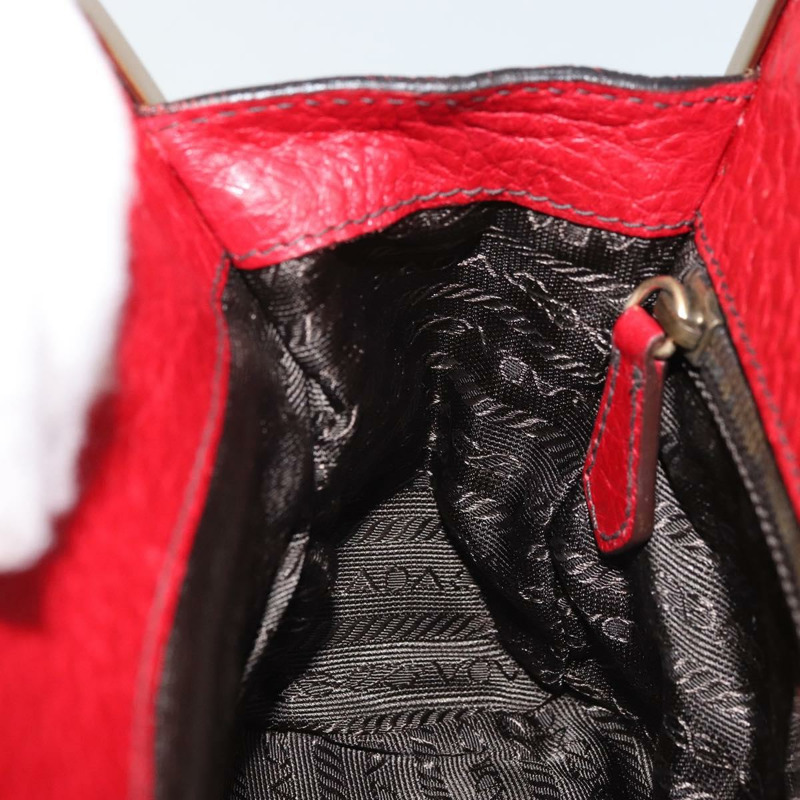 【日本直送】PRADA 手提包 皮革 紅色 金色 正品 AMZ057A-20