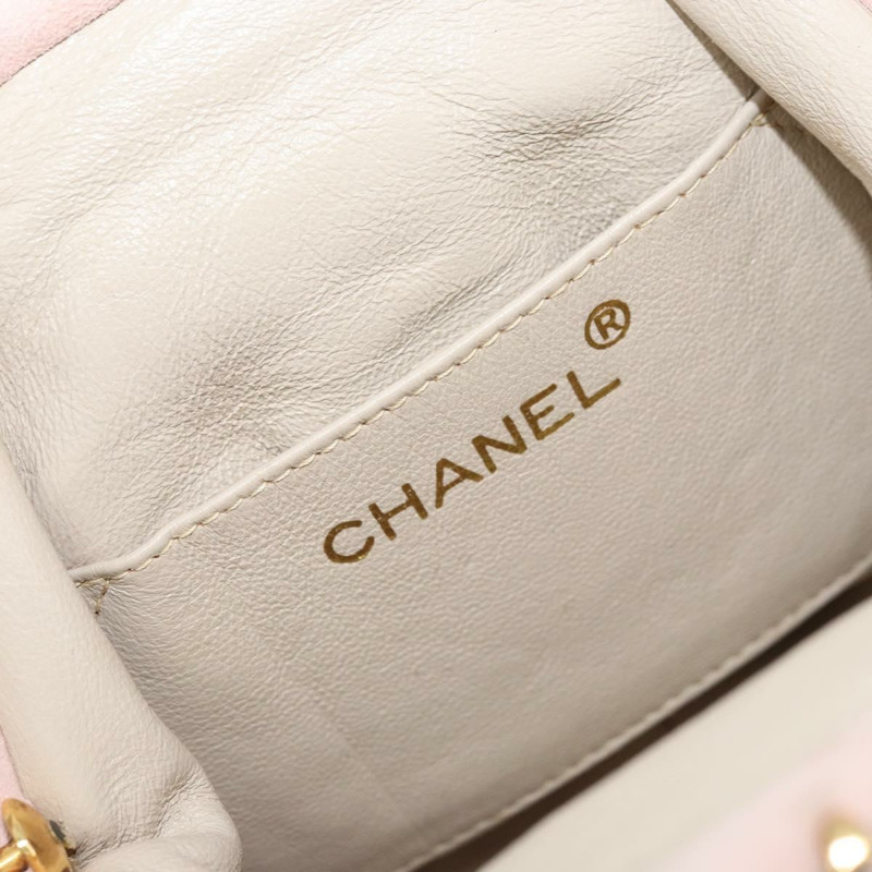 【日本直送】香奈兒鏈背包 粉紅金CC標誌麂皮款 正品 AMZ167A-17