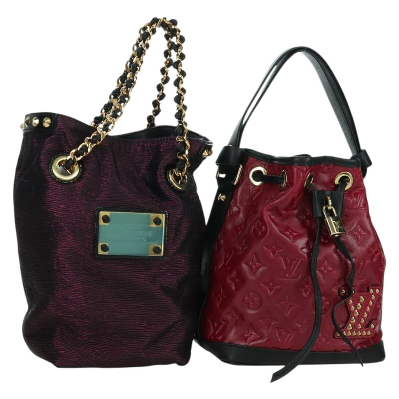 【日本直送】路易威登 Monogram Noe Hiver 手提包 紅色 WS7365 LV 正品 AMZ134SM-0