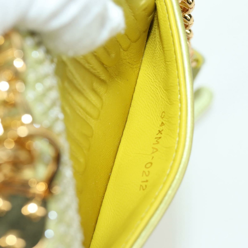 【日本直送】Christian Dior Canage 鏈條 Dior Caro 手袋串珠黃金正品 BSZ692SAM-22