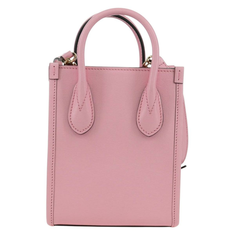 【日本直送】GUCCI Bananya 迷你手提包皮革 2way 玫瑰金 671623 正品 AMZ535M-1