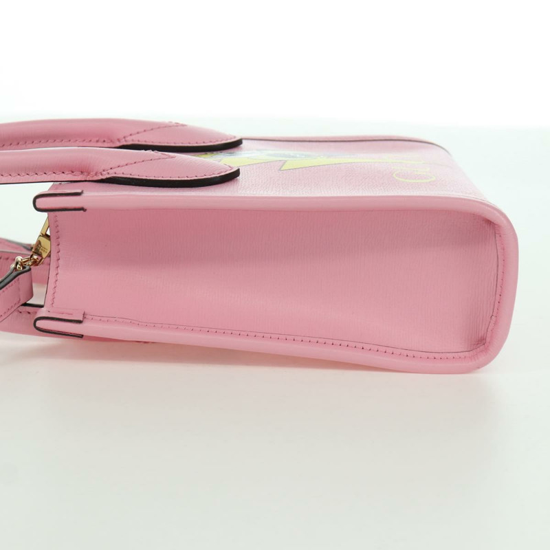 【日本直送】GUCCI Bananya 迷你手提包皮革 2way 玫瑰金 671623 正品 AMZ535M-2