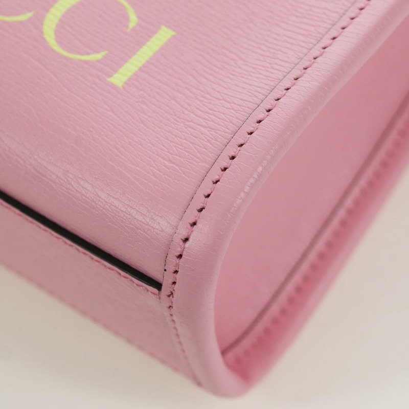 【日本直送】GUCCI Bananya 迷你手提包皮革 2way 玫瑰金 671623 正品 AMZ535M-16