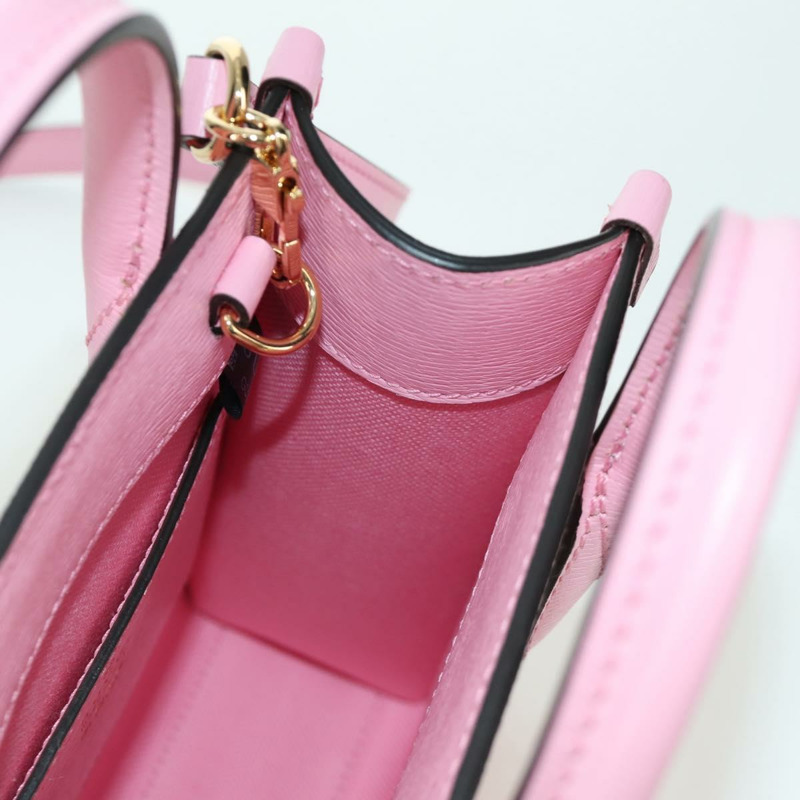 【日本直送】GUCCI Bananya 迷你手提包皮革 2way 玫瑰金 671623 正品 AMZ535M-22