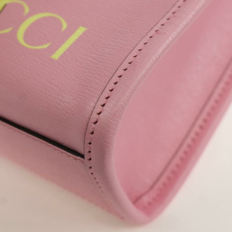 【日本直送】GUCCI Bananya 迷你手提包皮革 2way 玫瑰金 671623 正品 AMZ534M-13